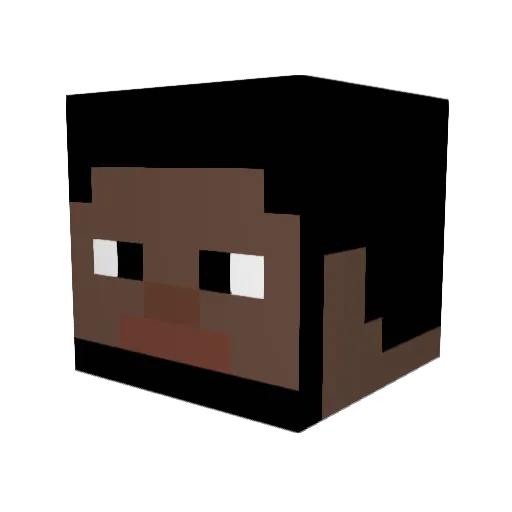 Pata0 Minecraft avatar head, 3D render