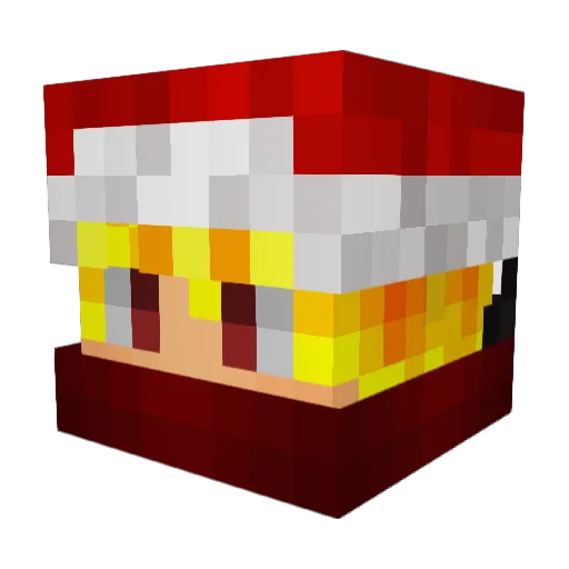 PataG Minecraft avatar head, 3D render