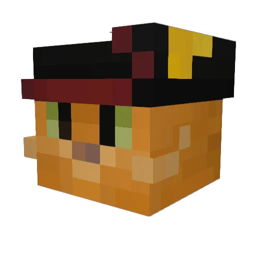 Pata_te Minecraft avatar head, 3D render