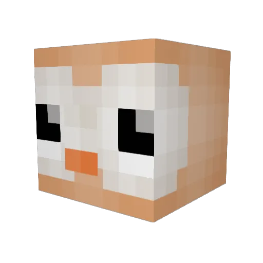 Patafiks Minecraft avatar head, 3D render