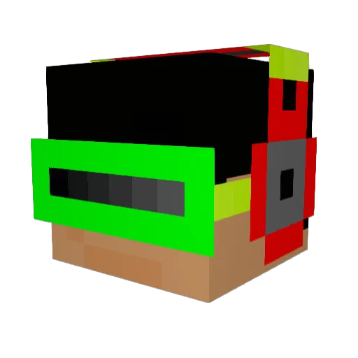 Patapino Minecraft avatar head, 3D render