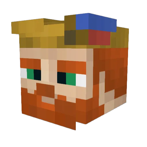 Patar15 Minecraft avatar head, 3D render
