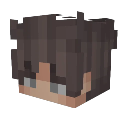 PataseQ Minecraft avatar head, 3D render