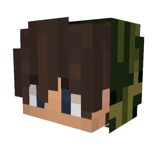 PatasticYT Minecraft avatar head, 3D render