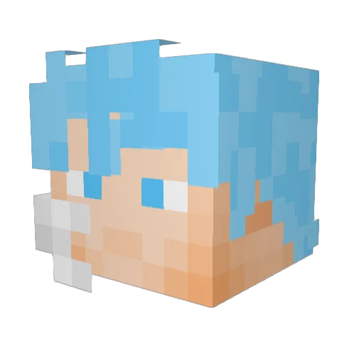 Patata22user Minecraft avatar head, 3D render