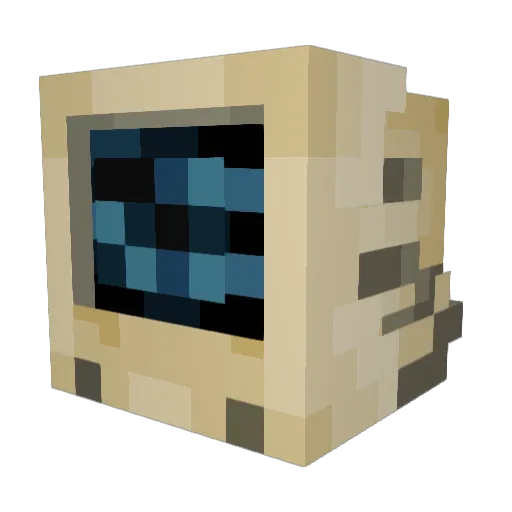 Patatachaman Minecraft avatar head, 3D render