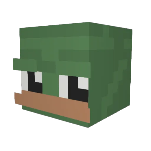Patatiila Minecraft avatar head, 3D render