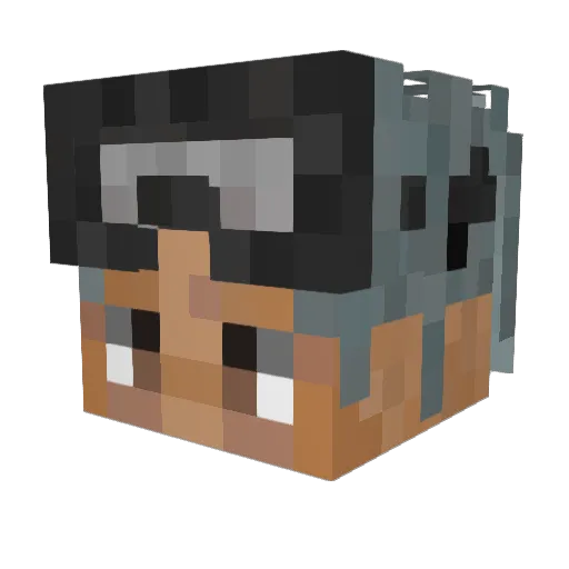 PatatjeKipSate Minecraft avatar head, 3D render