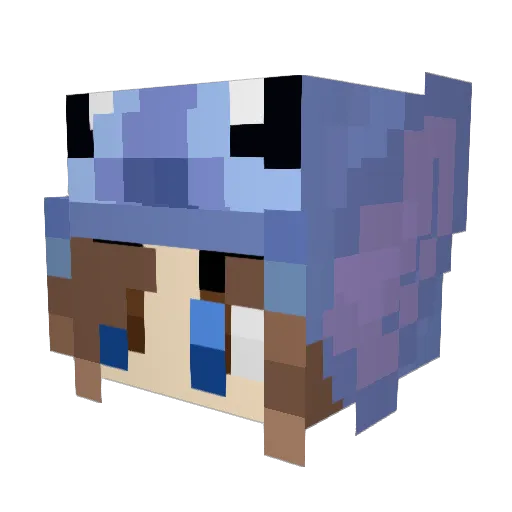 PatatoVol Minecraft avatar head, 3D render