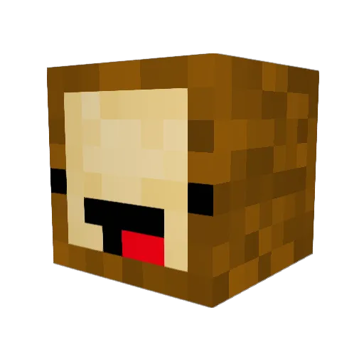 Patatoboio Minecraft avatar head, 3D render