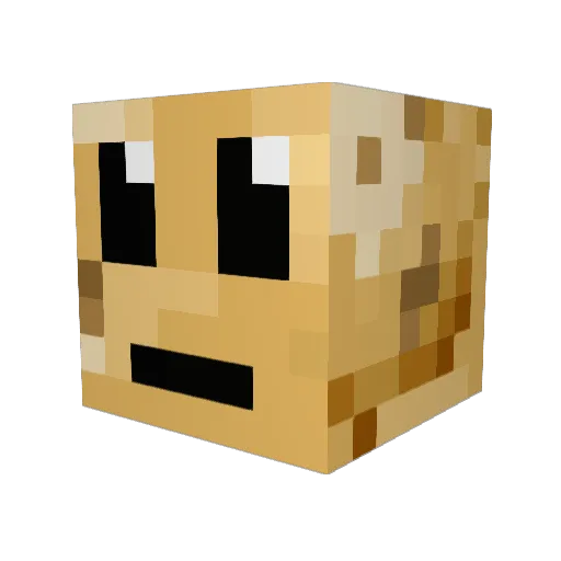 Patator32 Minecraft avatar head, 3D render