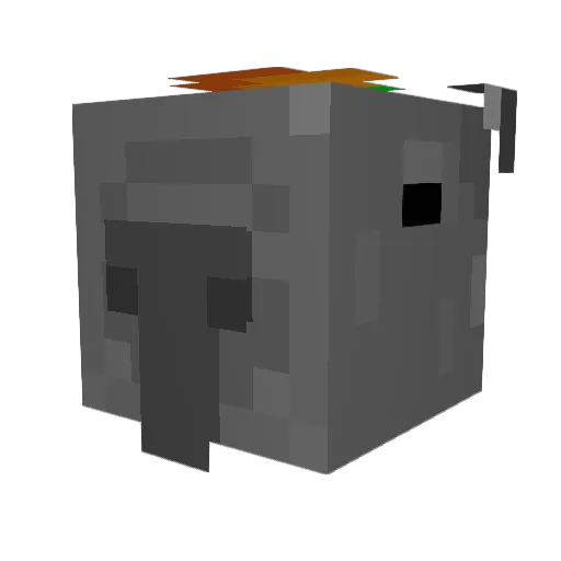 Patatueur Minecraft avatar head, 3D render