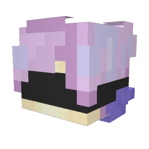 Patawarin Minecraft avatar head, 3D render