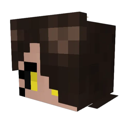 PatchDomain Minecraft avatar head, 3D render