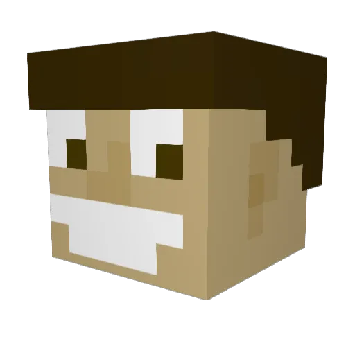 PatchJR2567 Minecraft avatar head, 3D render
