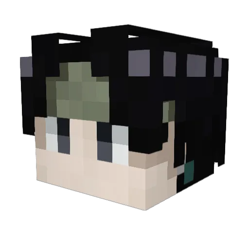 Patchapon Minecraft avatar head, 3D render