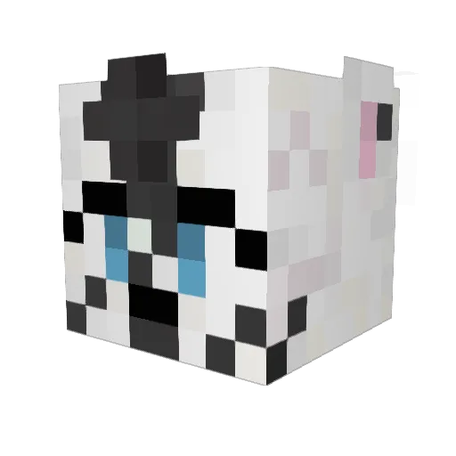 PatchesHyena Minecraft avatar head, 3D render