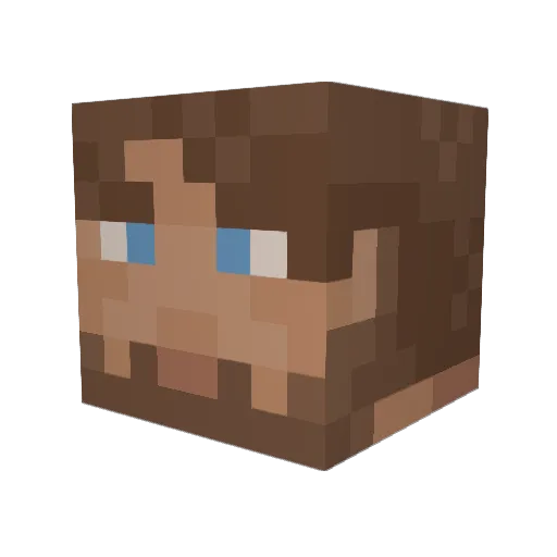 Patcheye Minecraft avatar head, 3D render