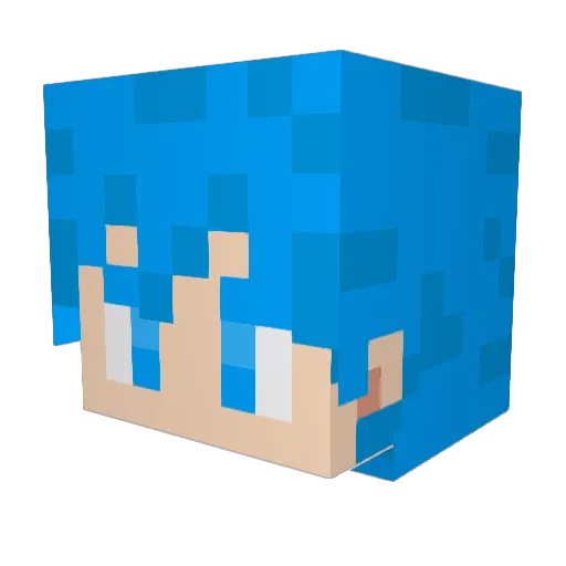Patchko Minecraft avatar head, 3D render