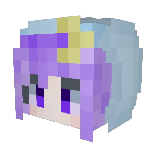 Patchouli114 Minecraft avatar head, 3D render