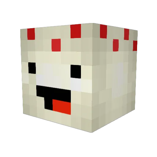 PatchuDF Minecraft avatar head, 3D render