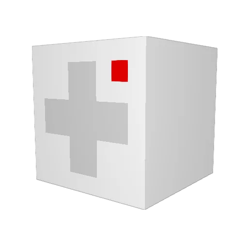 PatchyC Minecraft avatar head, 3D render