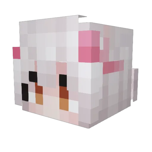 Patchyouli Minecraft avatar head, 3D render
