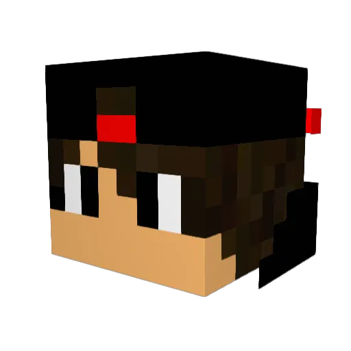 PateNino Minecraft avatar head, 3D render