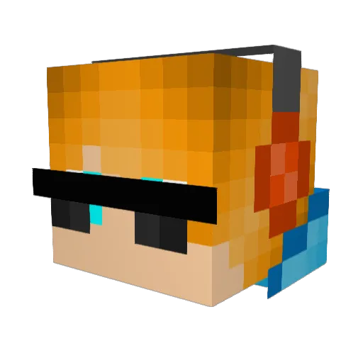 Pate_JC Minecraft avatar head, 3D render