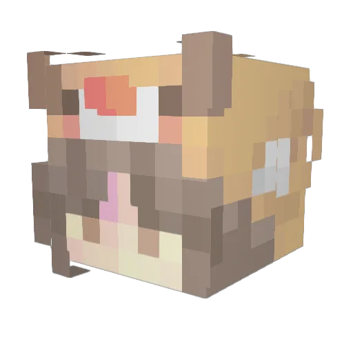 Patente Minecraft avatar head, 3D render