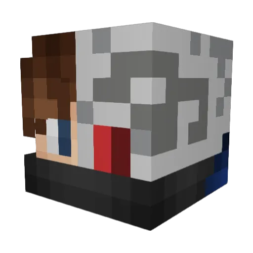 Patex Minecraft avatar head, 3D render