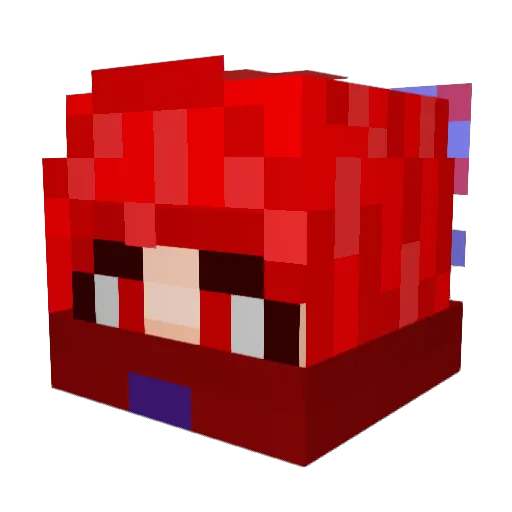 PathOExplosions Minecraft avatar head, 3D render