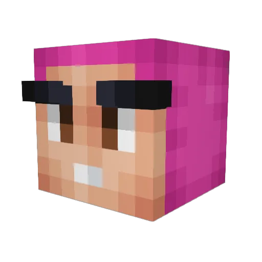 PatheticShrimp Minecraft avatar head, 3D render