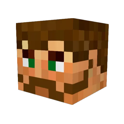 Pathilind Minecraft avatar head, 3D render