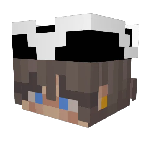 Pathrycja Minecraft avatar head, 3D render