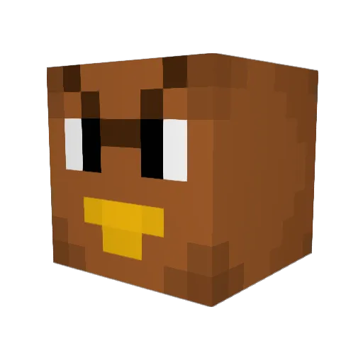 Pathuck Minecraft avatar head, 3D render