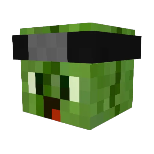 Pathul Minecraft avatar head, 3D render