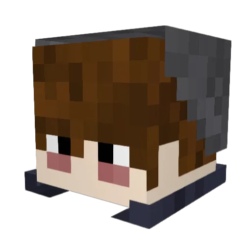 Pathykun Minecraft avatar head, 3D render