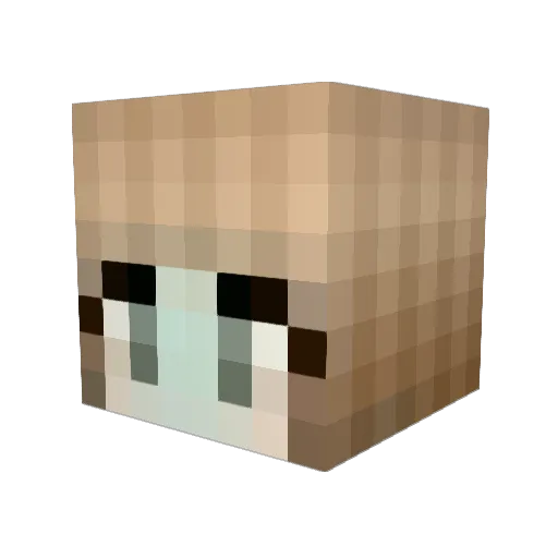 Patibi Minecraft avatar head, 3D render
