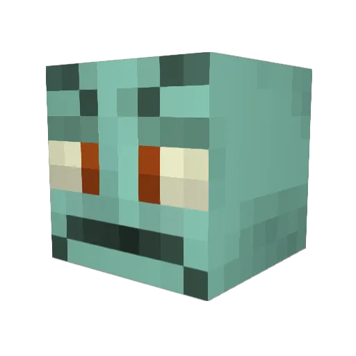 PatickStar Minecraft avatar head, 3D render
