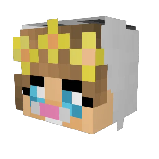 PatienceGiraffe Minecraft avatar head, 3D render