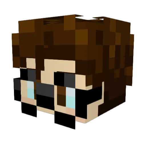 PatientPrince Minecraft avatar head, 3D render