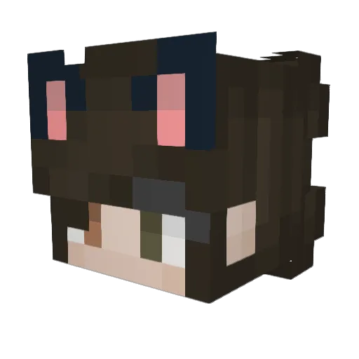 Patiix Minecraft avatar head, 3D render