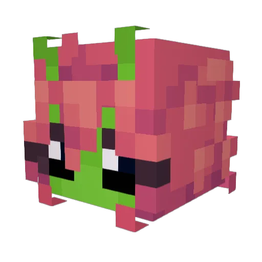 Patisonya Minecraft avatar head, 3D render