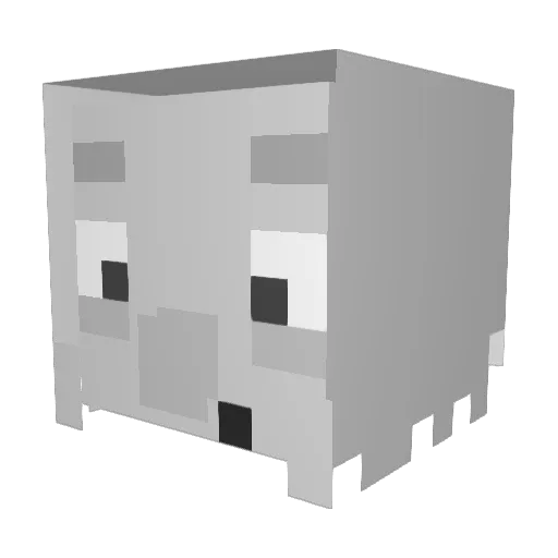 Patito1177 Minecraft avatar head, 3D render