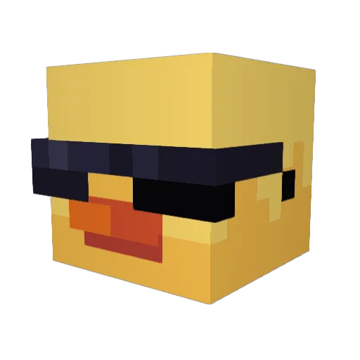PatitoAsadito Minecraft avatar head, 3D render