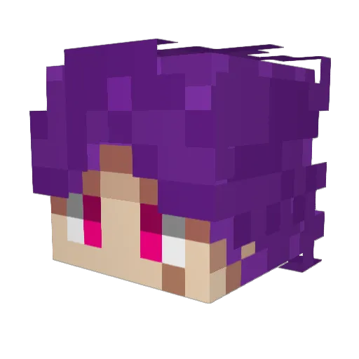 Patitona Minecraft avatar head, 3D render