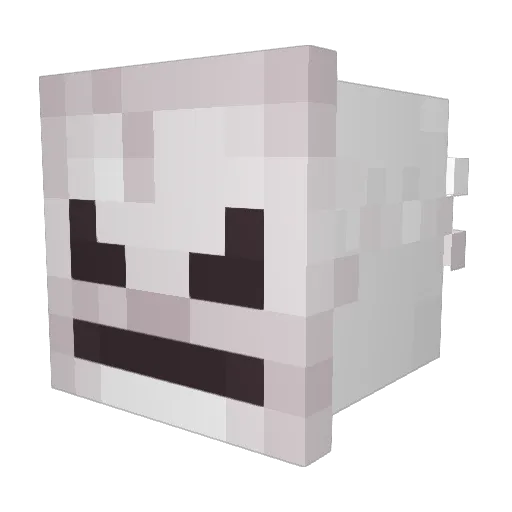 PatitosGaming Minecraft avatar head, 3D render