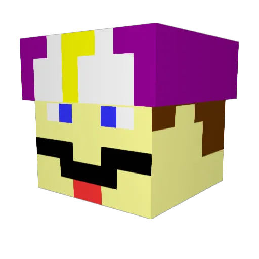 Patkul Minecraft avatar head, 3D render