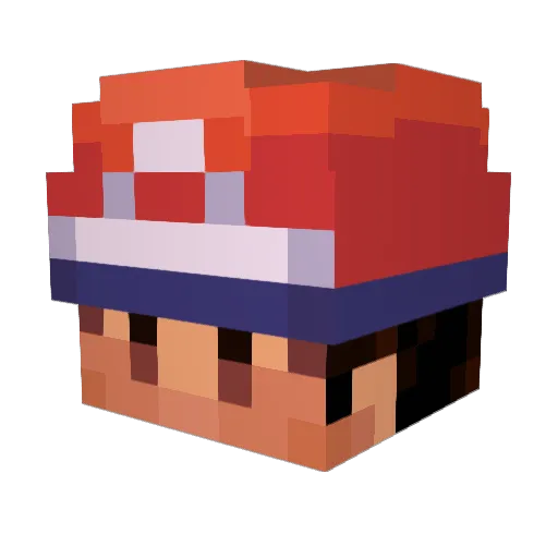 PatoGALES Minecraft avatar head, 3D render